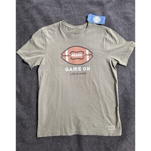 Life is Good Football Crusher T-Shirt Men's Small. New without tags. Never worn.